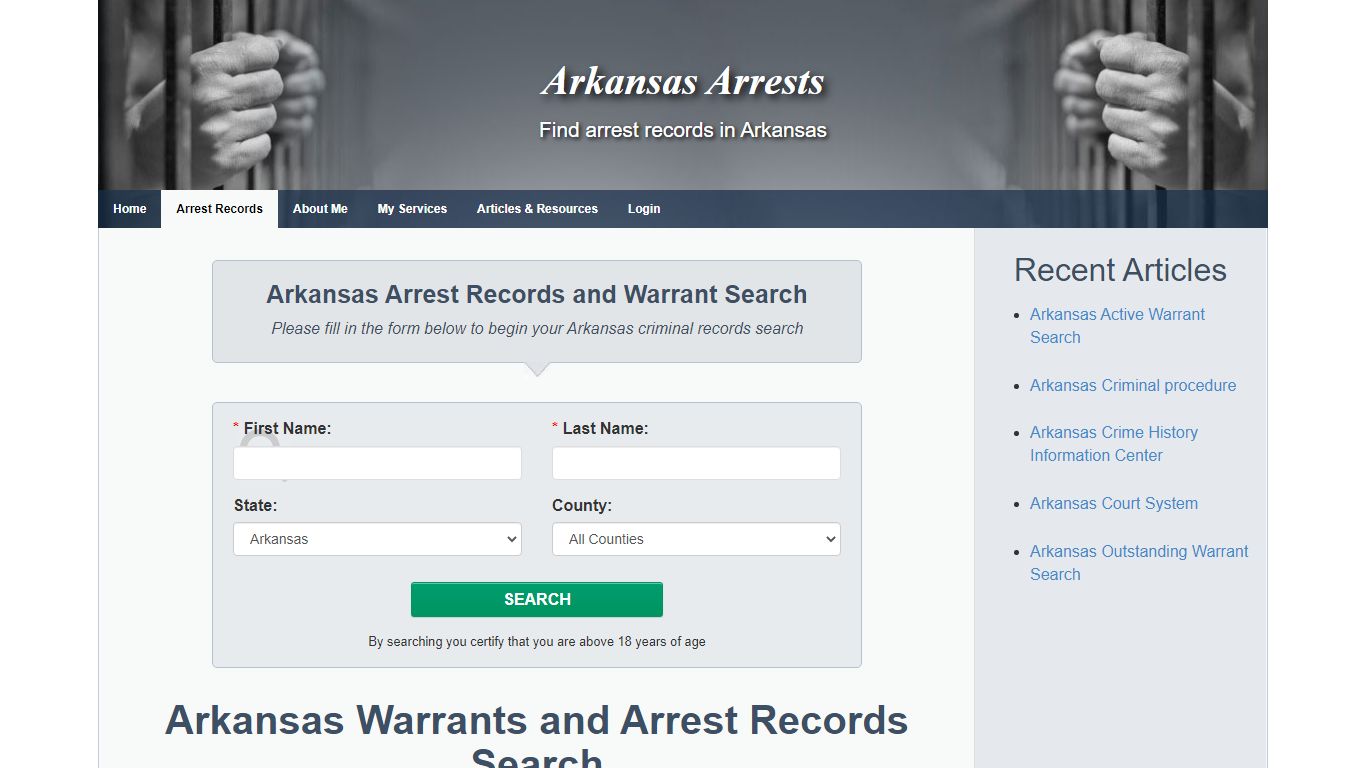 Arkansas Warrants and Arrest Records Search - Arkansas Arrests