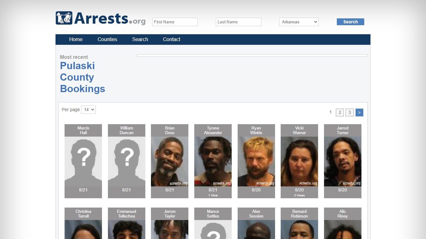 Pulaski County Arrests and Inmate Search